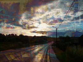 Rainbow-coloured road