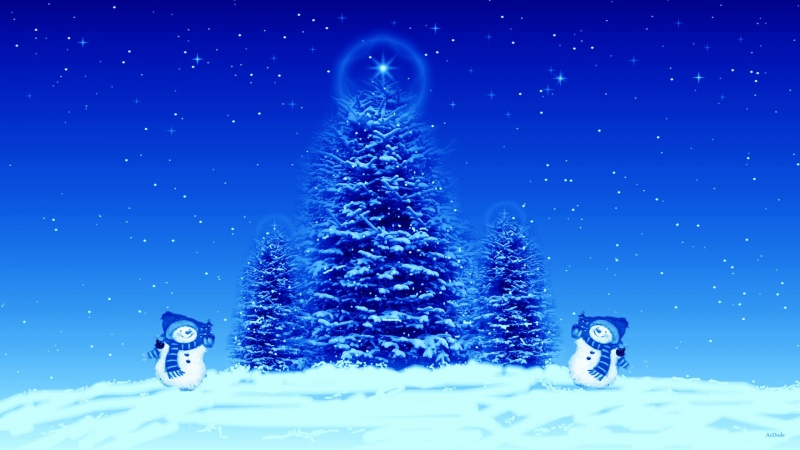 Blue Christmas Screen Saver