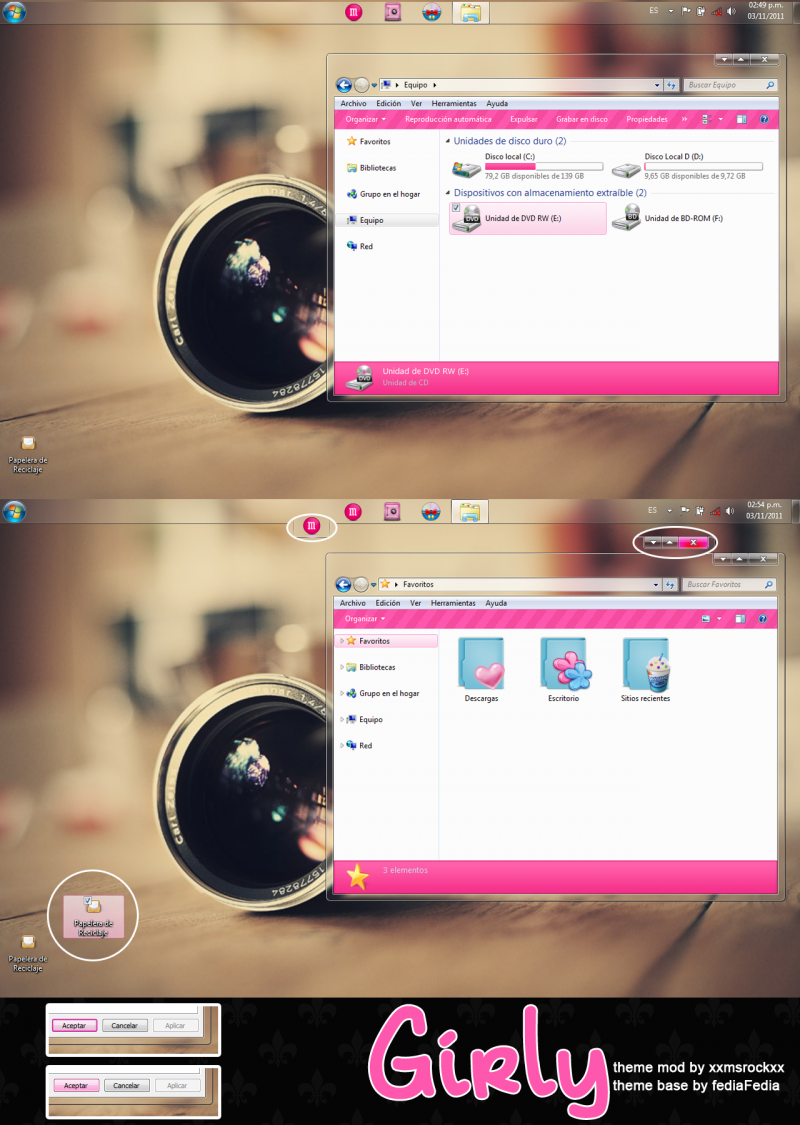 Theme For Girls Win 7