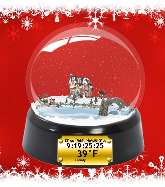 Family Christmas Snow Globe