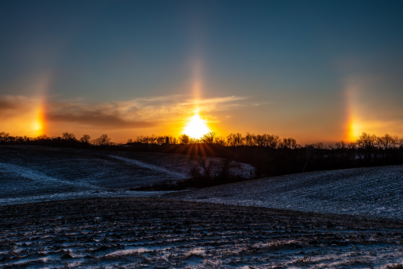 Sundogs at Sunrise, December 24, 2020