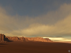 Morning in desert