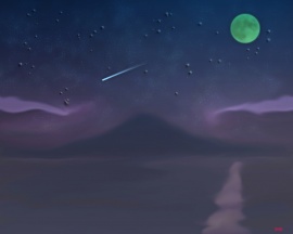 Shadow Lake At Night On Zircon