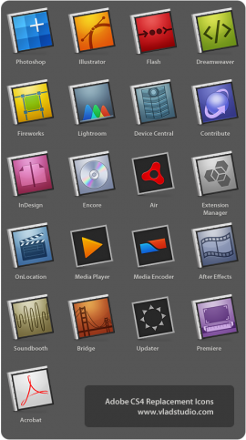 Adobe CS4 Replacement Icons