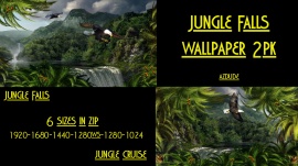 Jungle Falls Wall 2 pk