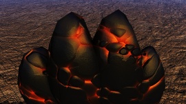 Flaming Lava Rocks Screensaver