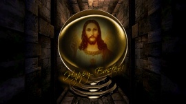 Happy Easter Jesus Globe 2 pk
